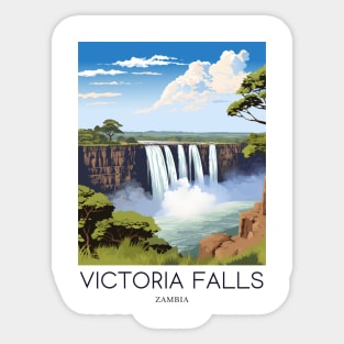 A Pop Art Travel Print of Victoria Falls - Zambia / Zimbabwe Sticker